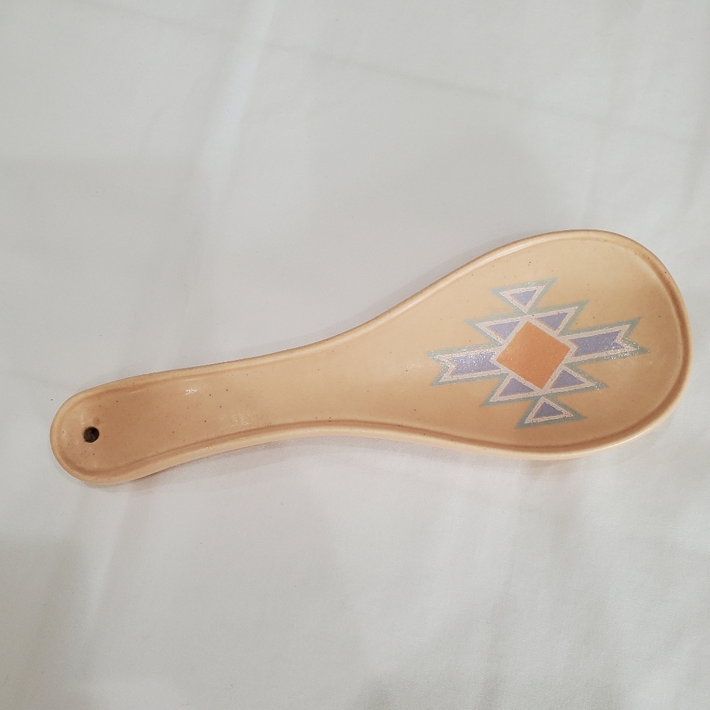 Treasure Craft Southwest Spoon Rest Orange Vintage Made in the USA